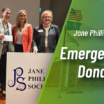 Picture of Tri County Tech Foundation staff receiving a donation from the Jane Phillips Society in Bartlesville