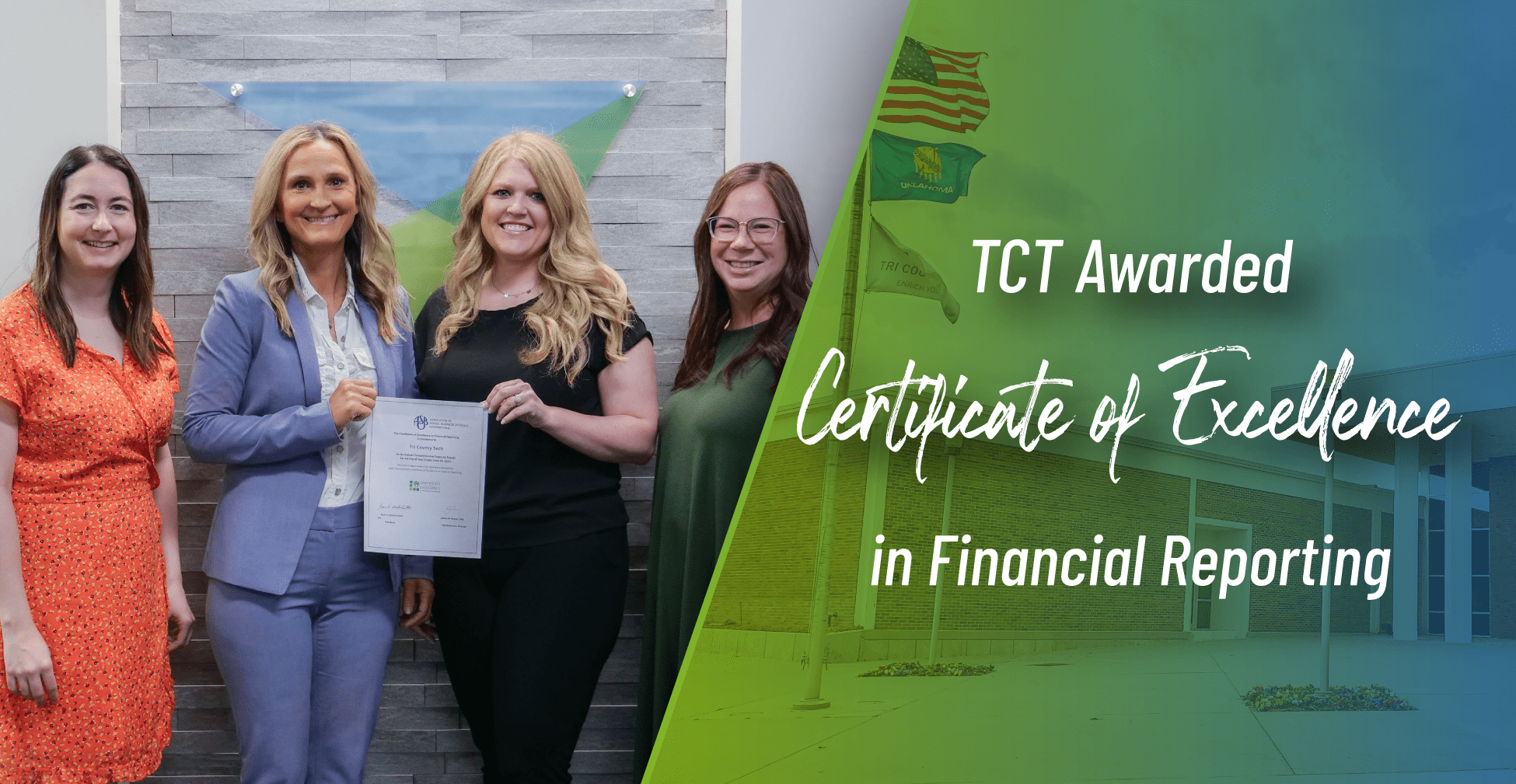 Tri County Tech awarded Certificate of Excellence in Financial Reporting